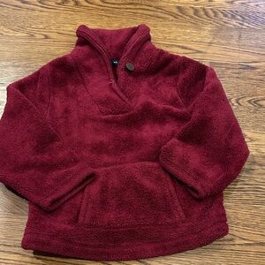 Lands' End Rich Red Fleece Jacket